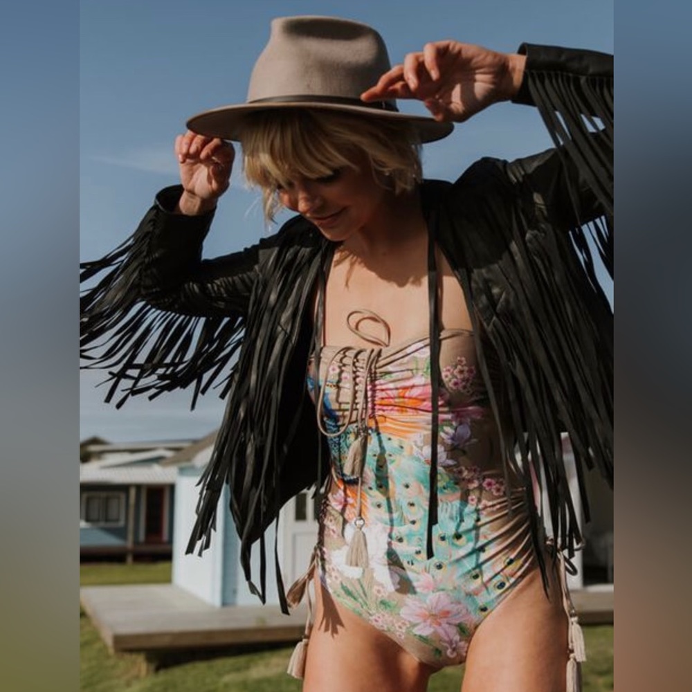 NWT Spell ⁺₊⋆ ☾⋆⁺₊ Waterfall One Piece in Taupe